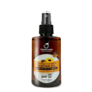 Tropicana, aceite de bronceado de coco orgánico para nutrir la piel, protege la piel de las quemaduras solares, 100% aceite Mineral gratis, listo para enviar