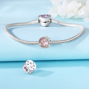Pulsera de Cuentas de Cobre Blanco Original - Decoración DIY con Forma de Corazón Rosa para Mascotas, Joyería Personalizada para Mujer - Product Image 2