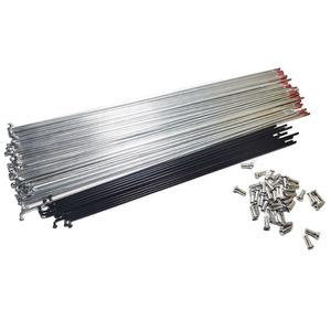 Großhandel <span class=keywords><strong>14G</strong></span> Edelstahl <span class=keywords><strong>Speichen</strong></span> schwarz Silber Mountainbike Straße benutzer definierte Speiche 80-300MM - Product Image 3