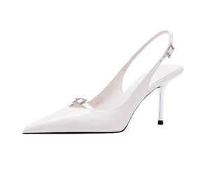 2025 produttori di <span class=keywords><strong>tacchi</strong></span> personalizzati di alta qualità fatti a mano nero <span class=keywords><strong>argento</strong></span> bianco vera pelle sandali <span class=keywords><strong>tacchi</strong></span> alti - Product Image 4