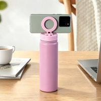 Gobelet personnalisé 32 oz, 32oz, revêtement poudré, double paroi, isolation sous vide, acier inoxydable, bouteille d'eau avec support pour téléphone