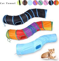 Tunnel de jeu interactif pliable pour animaux de compagnie, jouet d'activité pliable pour chats d'intérieur, chatons, lapins, chiots, petits animaux, usage quotidien