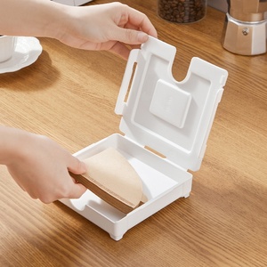 Modern Design Household Coffee Tools <b>Storage</b> Rack Hand Drip Filter Paper Holder Dust-proof Paper <b>Storage</b> <b>Box</b> for <b>Kitchen</b> - Product Image 4