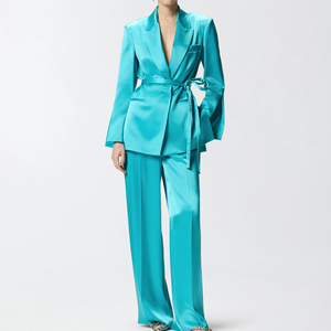 Mini Blazer Elegante e Modesto dal Design alla Moda, a Maniche Corte, Tinta Unita, <span class=keywords><strong>con</strong></span> Bottoni Doppiopetto e <span class=keywords><strong>Vita</strong></span> Morbida, Casual ed Elegante - Product Image 1