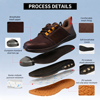Bottes de travail confortables AOXIANG avec embout en acier, anti-perforation, antistatiques, tige en maille respirante, semelle intermédiaire en plaque d'acier, idéales pour l'usine