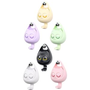 Crochets muraux adhésifs <span class=keywords><strong>en</strong></span> plastique de chat de tête d'animal mignon pour accrocher des manteaux de sac décoratifs des clés de sacs à main - Product Image 5