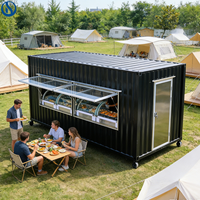 Maison préfabriquée pliable en acier de haute qualité, design moderne pour camion de restauration mobile et boutique