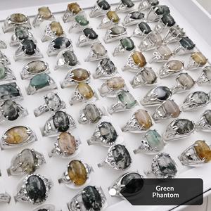 Bagues Colorées - Agate, Cristal, Jaspe (Nat./Synth.) - Grandes Taille, Designs Variés pour Usage Quotidien et Soirées Spéciales - Product Image 2