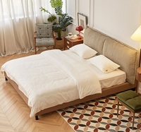 Tête de lit en velours côtelé nordique moderne, taille personnalisée, cadre de lit rembourré pour la maison, l'hôtel, reine, king