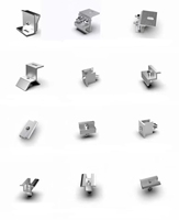 Supports de panneaux solaires muraux réglables en alliage d'aluminium avec finition anodisée pour pinces métalliques