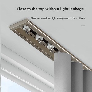 Rail de rideau moderne en alliage d'aluminium ultra-fin, écologique, à glissière silencieuse, fixation supérieure sans perçage, adhésif, <span class=keywords><strong>6m</strong></span> - Product Image 2