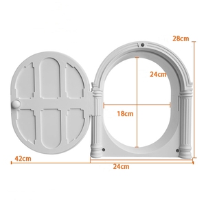 Porte intérieure pour chats en plastique ABS au design moderne, installation facile avec accès bidirectionnel - Product Image 2