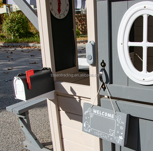Maisonnette en bois d'extérieur avec banc, aire de jeux, maisonnette tendance pour enfants, cabane en bois pour enfants - Product Image 5