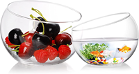 Center de Table décoration soufflé à la main Globe en verre transparent Borosilicate incliné bonbons fruits plats plante Terrarium fleur Vase bol