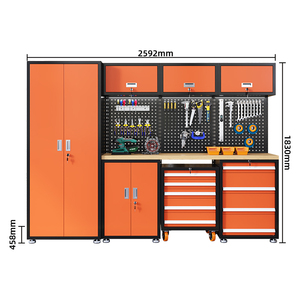 Heavy Duty Steel Garage Workbench Cabinet Modern <b>Tool</b> Storage Stainless Countertop 850kg Load Capacity Wood Customized OEM/ OBM - Product Image 4