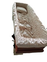 Ataúd Refrigerado de Madera Maciza de Alta Calidad, Estilo Europeo, con Tallados Chinos, Ecológico y Biodegradable para Funerales de Adultos