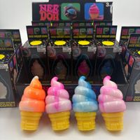 Juguete Antiestrés de TPR con Forma de Helado, Novedad Creativa, de Rebote Lento, para Relajación Diaria en el Trabajo