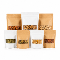 Sachet Doypack Personnalisé en Papier Kraft avec Fenêtre Transparente et Fermeture Zip Refermable pour Emballage Alimentaire (Noix, Thé, Snacks, Épices, Fruits Secs)