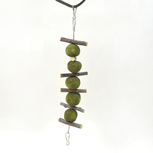 Apple Branch Grass <b>Ball</b> Chew <b>String</b> Double Hanging For Rabbits Guinea Pigs Chinchillas Indoor Pet Toy - Product Image 4