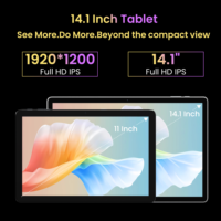 Tablette PC Android 14 de 14,1 pouces, 16 Go de mémoire, résolution 1920x1200, processeur quadricœur, 4G LTE, écran tactile capacitif, nouvelle tablette pour les affaires et le divertissement