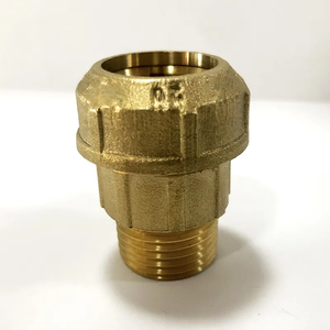 Green <strong>Copper</strong> <strong>Pipe</strong> Brass Compression Fittings 25mm X 3/4" Compression Fitting for PE <strong>Pipes</strong> - Product Image 1