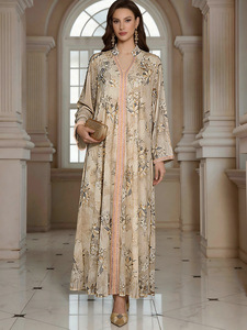 Vestido Musulmán de Moda, Lujoso con Bordado y Lentejuelas, Estilo Oriente Medio, Dubái, Abayas, Turquía, Caftán, <span class=keywords><strong>Ropa</strong></span> Islámica Larga <span class=keywords><strong>para</strong></span> <span class=keywords><strong>Mujer</strong></span> - Product Image 1