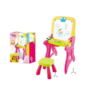 <span class=keywords><strong>Chevalet</strong></span> d'apprentissage en plastique pour enfants avec chaise – Jouet éducatif préscolaire pour dessiner - Product Image 1