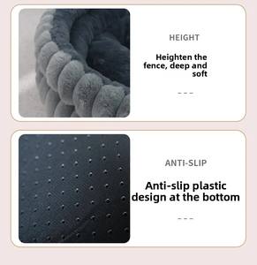 Cama de Lujo para Perros y Gatos, Tipo Cueva, de Terciopelo Suave, con Patrón de Malla Resistente, Estilo Moderno, Sostenible, Lavable, en Caja de Cartón - Product Image 6