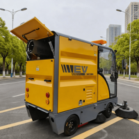 Nouvelle balayeuse de rue automotrice à batterie 48V, haute pression, avec réservoir d'eau de 500L, bac à poussière de 240L, 2300mm