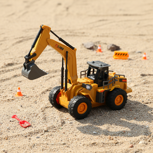 AiJH - Juguete de Excavadora RC de 9 Canales, Camión de Ingeniería, Montacargas con Luces y Sonido, Juguetes de Camiones RC - Product Image 4