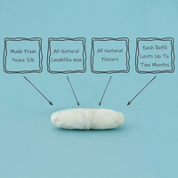 Fil dentaire en soie réutilisable sans plastique, saveur menthe, en charbon de bambou PE, rechargeable, zéro déchet, durable