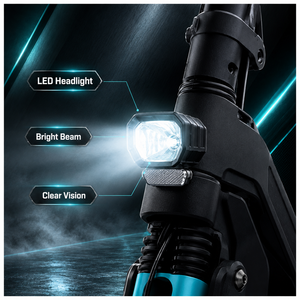 สกู๊ตเตอร์ไฟฟ้าพับได้ 500W Brushless App 48V 13Ah ระยะไกล ระบบกันสะเทือนแบบสปริง ยางลม 9 นิ้ว กันน้ำ สำหรับการเดินทางระยะไกล - Product Image 1