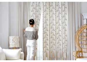 2025 nuevo borde de algodón tejido a mano ventana cenefa cortina colgante de pared para evento de boda de hotel - Product Image 6