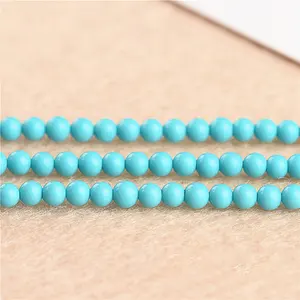 Blauwe Turquoise Stenen Sieraden Losse Kralen Klein Deeltje Ronde Kralen Diy Accessoires Turquoise Kralen Armband