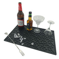 Tapis de bar personnalisé en silicone et PVC, sous-verre antidérapant pour bar, pub, ou table, avec fonction de récupération des liquides