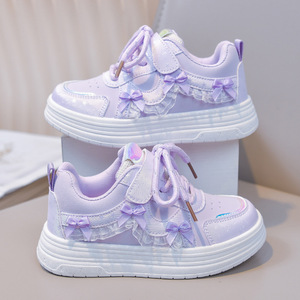 รองเท้าผ้าใบเด็กผู้หญิงแบบสวม รุ่นใหม่ ฤดูใบไม้ผลิ 2026 ระบายอากาศได้ดี สวมใส่สบาย น้ำหนักเบา หนังแท้ นุ่ม - Product Image 6