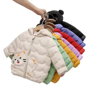 GZ Stock children's clothing wholesale Winter Girls cotton-padded coat girls down jacket thick