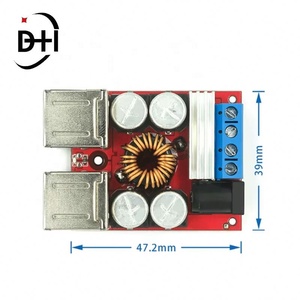 โมดูลชาร์จไฟในรถยนต์ DC-DC Buck Step-down 8V-35V เป็น 5V 8A 40W ฮับชาร์จไฟ USB 4 พอร์ต บอร์ดจ่ายไฟสำหรับชาร์จมือถือ - Product Image 5