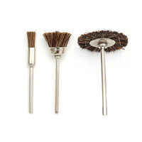 2,35 mm/3 mm schacht elektrische stofverwijderingsborstel mini-polijstborstel bruin sieradengereedschap en accessoires