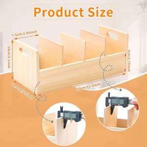 Weibo Crafts Wooden <b>Shoe</b> <b>Rack</b> 33x14.5x13cm Compartmentalized <b>Storage</b> For Baby Toddler Organiser Bamboo Color - Product Image 4
