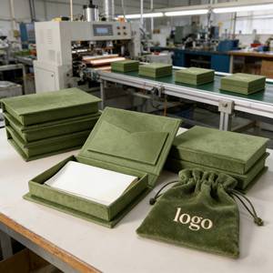Luxury Magnetic Book Style Jewelry <strong>Box</strong> Set | Custom Logo Eco-Friendly Cardboard <strong>Gift</strong> <strong>Box</strong> with Velvet Pouch <strong>for</strong> Jewelry Branding - Product Image 2