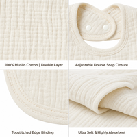 Bavoirs pour bébé en coton doux 100 %, super absorbants, en mousseline, pour manger, baver et faire ses dents