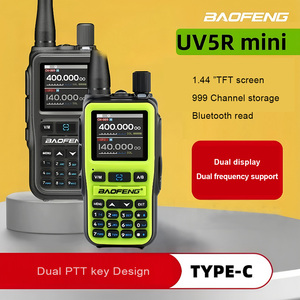 Baofeng UV-5R Mini <span class=keywords><strong>Radio</strong></span> Bidirezionale 5W, Walkie Talkie 1600mAh, Dual Band, Ricarica Type-C, Programmazione APP, <span class=keywords><strong>Radio</strong></span> per Campeggio - Product Image 3