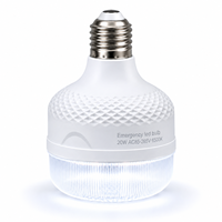 Wiederaufladbare LED-Glühbirnen für den Innenbereich, 20W Notfall-Campinglampe, AC85V-265V, IP54 wasserdicht, staubdicht, 6500K, energiesparende Glühbirnen