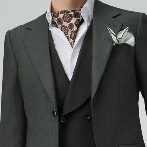 เสื้อสูทผู้ชายสุดหรูสั่งตัดพิเศษ 100% ผ้าขนสัตว์ลาย <span class=keywords><strong>Prince</strong></span> of Wales สีเขียวเข้ม สามารถจับคู่กับชุดสูทสไตล์ใดก็ได้ - Product Image 4