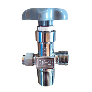 Vanne de bouteille de gaz en cuivre chromé QF-6 Vanne de bouteille d'oxygène avec volant Accessoires QF-7D2 QF-2 Vannes de refoulement - Product Image 1