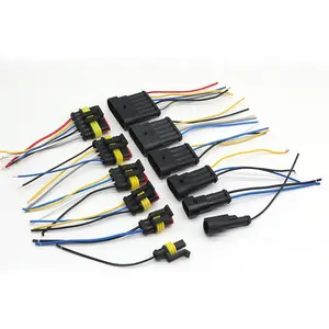 AMP-conector eléctrico de 4 pines macho hembra 282088-1/282106-1, cable eléctrico sellado impermeable, DJ7041-1.5-21 automotriz