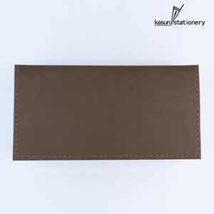 Boîte à stylos en cuir PU marron grand étui lourd de haute qualité pour l'emballage - Product Image 3