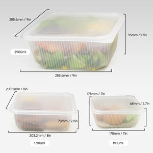 Boîte de conservation alimentaire en plastique PP jetable personnalisée, micro-ondable, pour viande congelée, riz, déjeuner, avec couvercle - Product Image 3