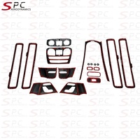 Kit intérieur en Fiber de carbone sec SPC W464 pour Mercedes Benz W464 G Wagon couverture de tableau de bord en Fiber de carbone pour Benz G500 G63 2019 + 19 pièces